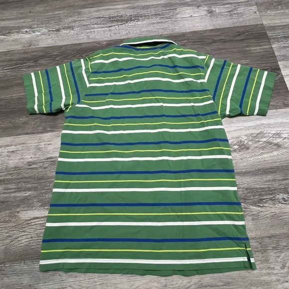 Vintage y2k Nike Polo Shirt Size L Green Blue Big Swoosh Y2K Gray Silver Tag - Picture 8 of 9